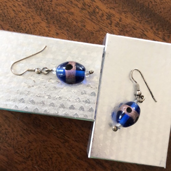 Vintage Czechoslovakian blown glass earrings - Picture 12 of 12